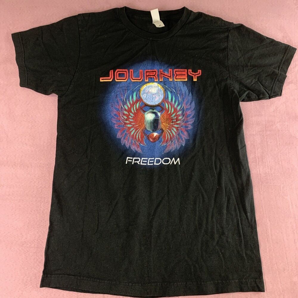 Tultex Shirt Adult M Black Journey Freedom Tour 2022 Distressed Rock Concert
